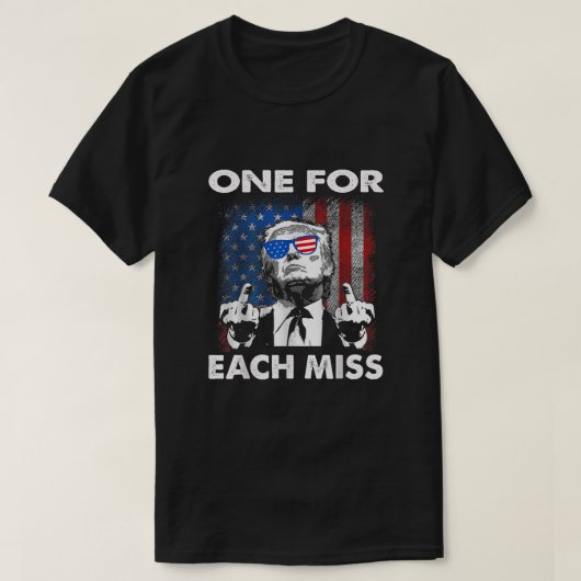 ミスったら1枚ずつ Funny Trump Tシャツ (デザイン正面)