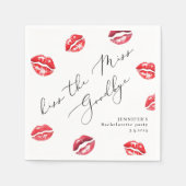 ミスにキスしてバイバイ ブライズメイドパーティー スタンダードカクテルナプキン (正面)