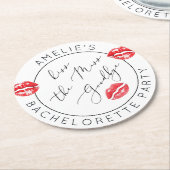 ミスにキスしてバイバイ ブライズメイドパーティー ラウンドペーパーコースター (アングル)