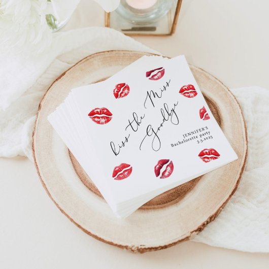 ミスをキスしてバイバイ ブライズルームパーティー スタンダードカクテルナプキン