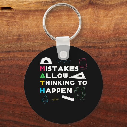 ミスを許考える可する数学愛好家 キーホルダー (正面)