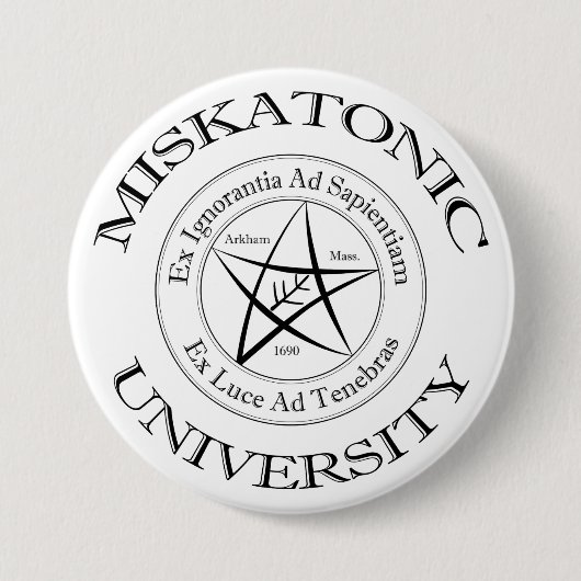 ミスカトニック大学ボタン 缶バッジ (正面)