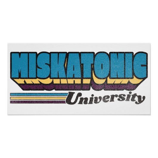 ミスカトニック大学レトロラベル ポスター (正面)