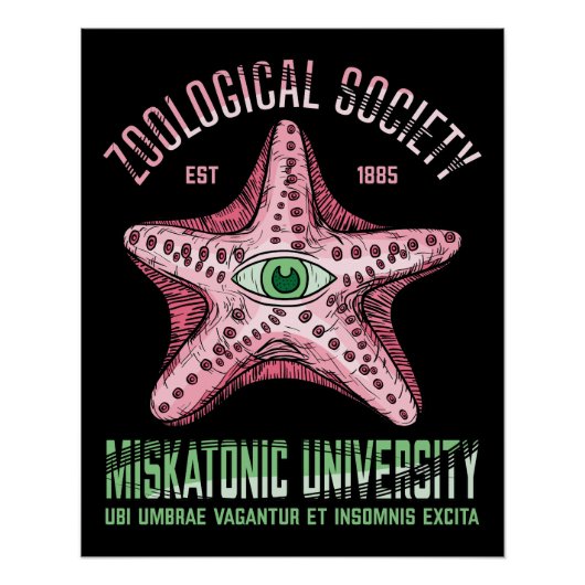 ミスカトニック大学動物学協会ロベクラフト ポスター (正面)