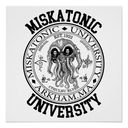 ミスカトニック大学CTULHU HP LOVECRAFT ポスター (正面)