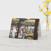 ミスコルクの農家市場のグリーティングカード カード (黄色い花)