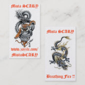 ミスタコラードラゴンタイガーブレージングファイアカードカスタム 名刺 (正面/裏面)