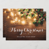 ミスタルトウ枝のクリ素朴ス企業のマス シーズンカード (正面/裏面)