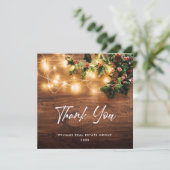 ミスタルトーブランチ素朴クリスマスグリーティングホリデー サンキューカード (スタンド正面)