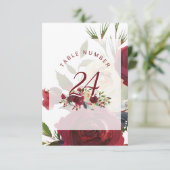 ミスタルトーマナーウィンターシ結婚ックのテーブル番号 招待状 (スタンド正面)