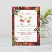 ミスタルトー&マルガリタスレッドクリスマスブライダルシャワー 招待状 (スタンド正面)