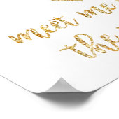 ミスタントウの下で私に会う – 金ゴールドクリスマスディアー ポスター (角)