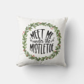 ミスタントウの水の色のリースの下で私を満たす クッション (正面)