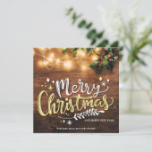 ミスタントウ枝ウッドクリスマスグリーティ企業のング カード (スタンド正面)