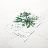 ミスタントウ輝くクリスマスグリーティングシルバー 箔シーズンカード (回転した状態)