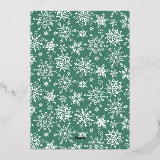 ミスタントウ輝くクリスマスグリーティングシルバー 箔シーズンカード (裏面)