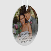 ミスタントウtwig初めてのクリスマスミスター&ミセス写真 オーナメント (正面)