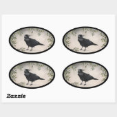 ミスタントカラス 楕円形シール (シート)