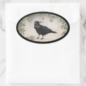 ミスタントカラス 楕円形シール (バッグ)