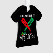 ミスタントクリスマスのセーターの下で私を引っ張る オーナメント (正面)