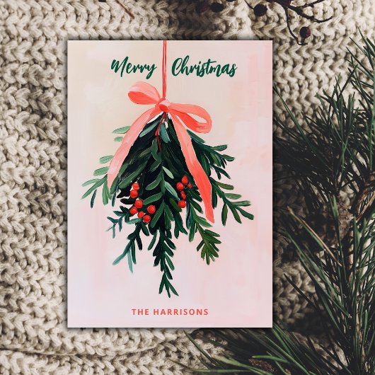 ミスタントクリスマスカーミニマルドモダン絵を描ズ 招待状