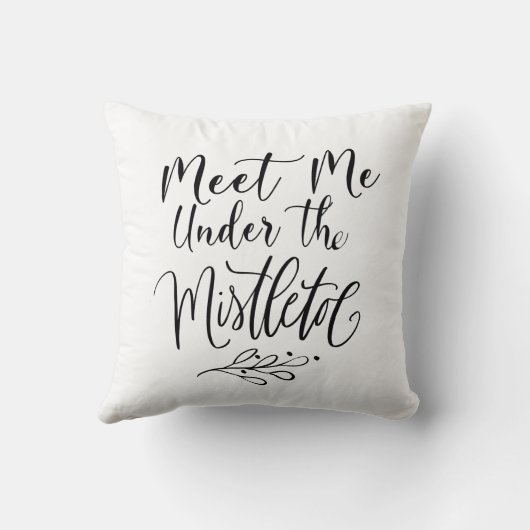 ミスタントクリスマスホワイトの下で会う クッション (裏面)