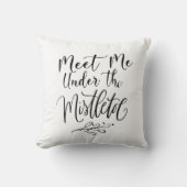 ミスタントクリスマスホワイトの下で会う クッション (正面)