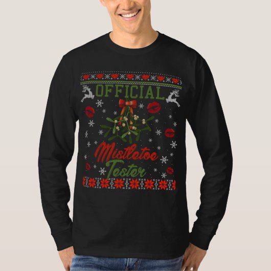 ミスタントテスタークリスマスギフト醜いクリスマスセーター Tシャツ (正面)