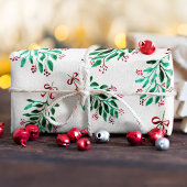 ミスタントパタン手描きクリスマスウォーター色 ラッピングペーパーシート