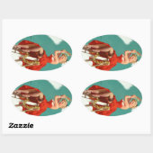 ミスタントピンの下で 楕円形シール (シート)