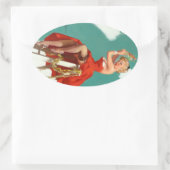 ミスタントピンの下で 楕円形シール (バッグ)