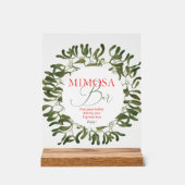 ミスタントフレームスクリプトブライダルシャワーミモザバー アクリルサイン (正面)