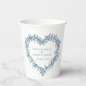 ミスタントラインアートブルー冬のウェディングカスタム 紙コップ (正面)
