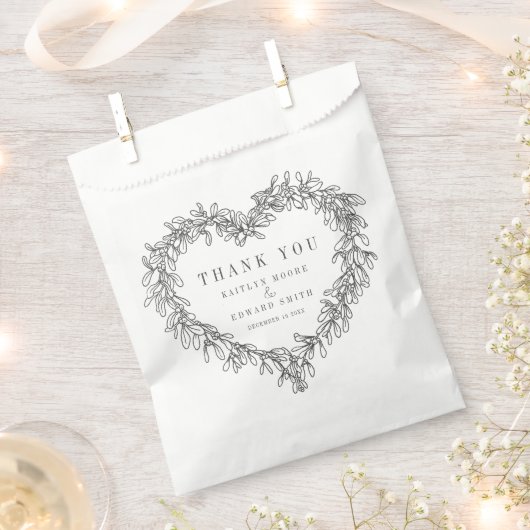 ミスタントライン結婚アート白黒の感謝していユーザ フェイバーバッグ (クリップ留めされた状態)