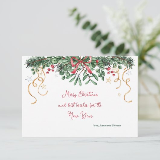 ミスタントーとパインクリスマスカード 招待状 (スタンド正面)