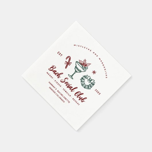 ミスタントーとマルガリータ | クリスマスバチェロレッテ スタンダードカクテルナプキン (角)