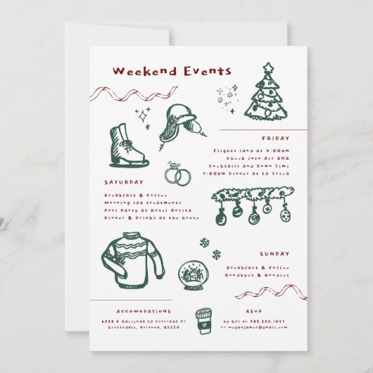 ミスタントーとマルガリータ | クリスマスバチェロレッテ 招待状 (裏面)