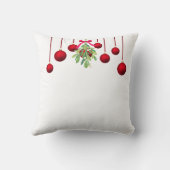 ミスタントーと赤いクリスマスボール新婚ピロー クッション (裏面)