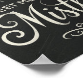 ミスタントーのクリスマスカルクボードの下で私に会う ポスター (角)