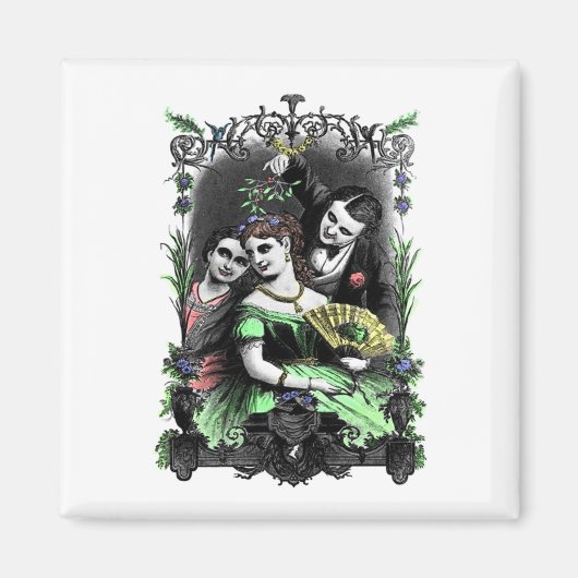 ミスタントーの下で |カラー化ヴィンテージ マグネット (正面)