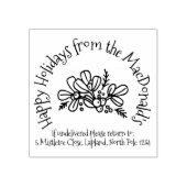 ミスタントーの休日の挨拶差出人住所スタンプ ラバースタンプ (インプリント)