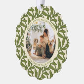 ミスタントーの写真と文字のパーソナライズされたクリスマス オーナメントカード (左)