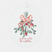 ミスタントーの写真の下で私に会う メタルオーナメント (正面)