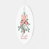 ミスタントーの写真の下で私に会う メタルオーナメント (正面左)