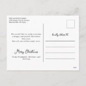 ミスタントーの青と白のクリスマスクレスト シーズンポストカード (裏面)