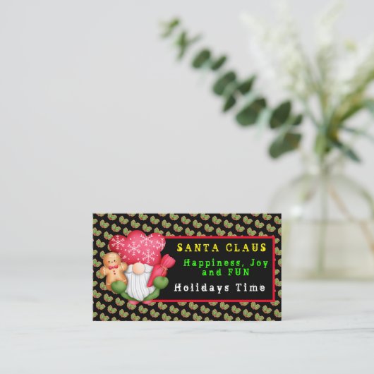 ミスタントーカスタマイズ格言カラーと文字 名刺 (スタンド正面)