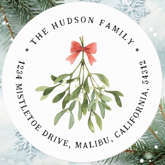 ミスタントークリスマスホリデー差出人住所 ラウンドシール