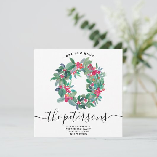 ミスタントークリスマスリースの水の色を移動 案内状 (スタンド正面)