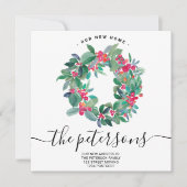 ミスタントークリスマスリースの水の色を移動 案内状 (正面)