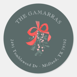 ミスタントークリスマス差出人住所シール ラウンドシール